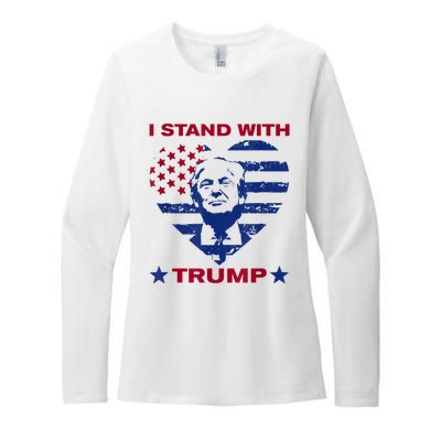 I Stand With Trump 2024 Trump Support Vote Political Womens CVC Long Sleeve Shirt