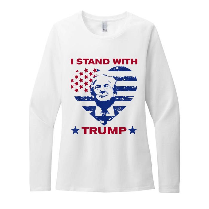 I Stand With Trump 2024 Trump Support Vote Political Womens CVC Long Sleeve Shirt