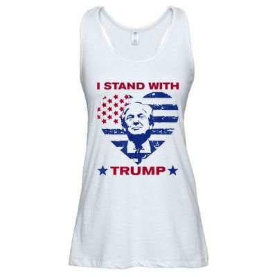 I Stand With Trump 2024 Trump Support Vote Political Ladies Essential Flowy Tank