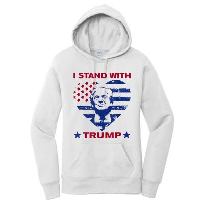 I Stand With Trump 2024 Trump Support Vote Political Women's Pullover Hoodie