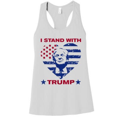 I Stand With Trump 2024 Trump Support Vote Political Women's Racerback Tank