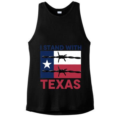 I Stand With Texas Ladies PosiCharge Tri-Blend Wicking Tank