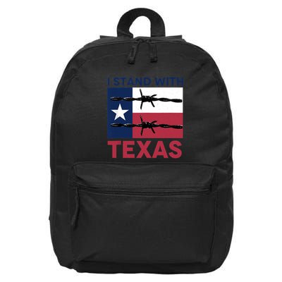 I Stand With Texas 16 in Basic Backpack