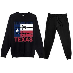 I Stand With Texas Premium Crewneck Sweatsuit Set