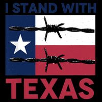 I Stand With Texas Pom Pom 12in Knit Beanie