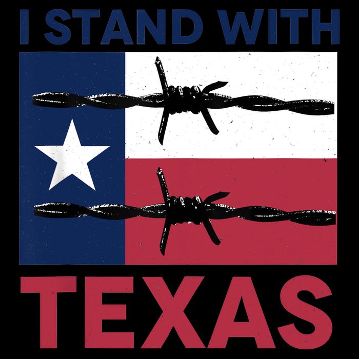 I Stand With Texas Pom Pom 12in Knit Beanie