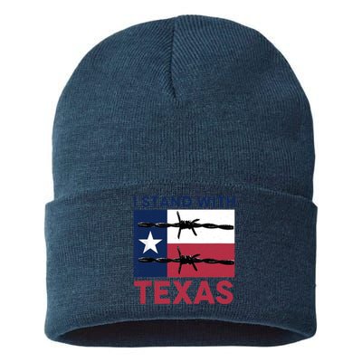 I Stand With Texas Sustainable Knit Beanie