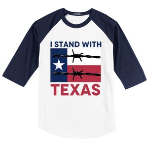 I Stand With Texas Baseball Sleeve Shirt