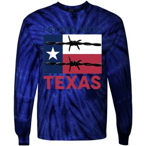 I Stand With Texas Tie-Dye Long Sleeve Shirt