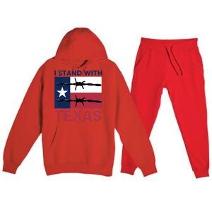 I Stand With Texas Premium Hooded Sweatsuit Set