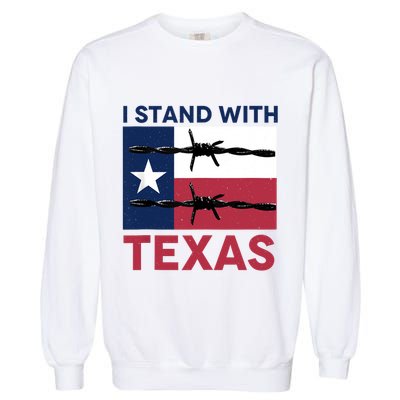 I Stand With Texas Garment-Dyed Sweatshirt