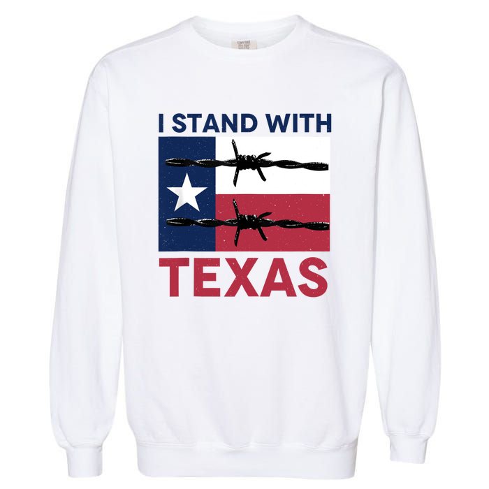 I Stand With Texas Garment-Dyed Sweatshirt