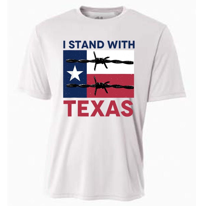 I Stand With Texas Cooling Performance Crew T-Shirt