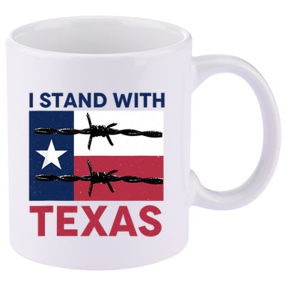 I Stand With Texas 11oz C Handle Ceramic Mug