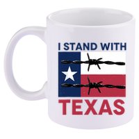 I Stand With Texas 11oz C Handle Ceramic Mug