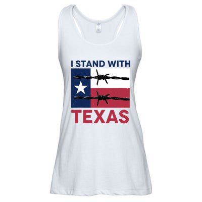 I Stand With Texas Ladies Essential Flowy Tank