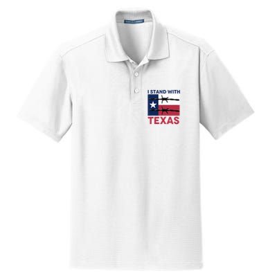 I Stand With Texas Dry Zone Grid Polo