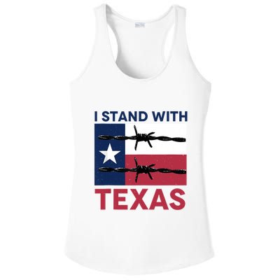 I Stand With Texas Ladies PosiCharge Competitor Racerback Tank