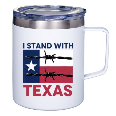 I Stand With Texas 12oz Stainless Steel Coffee Mug