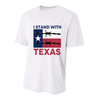 I Stand With Texas Youth Performance Sprint T-Shirt