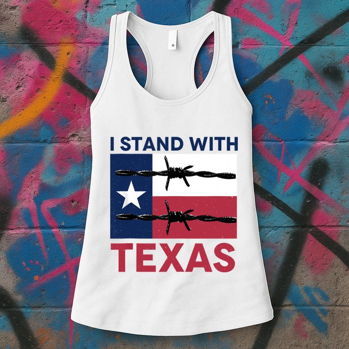 I Stand With Texas Womens Tank Top