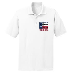 I Stand With Texas PosiCharge RacerMesh Polo