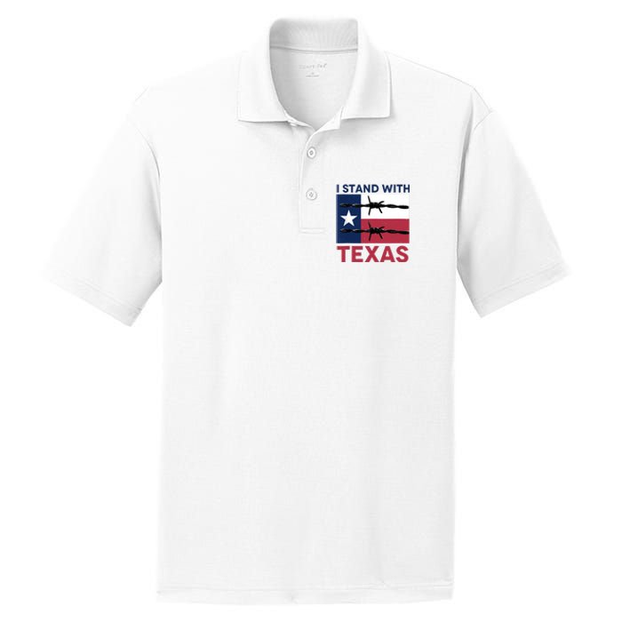 I Stand With Texas PosiCharge RacerMesh Polo