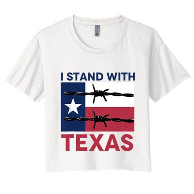 I Stand With Texas Crop Top