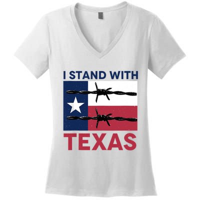 I Stand With Texas Women's V-Neck T-Shirt