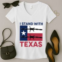 I Stand With Texas Women's V-Neck T-Shirt