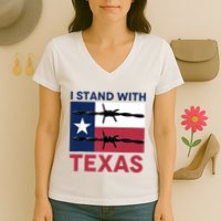 I Stand With Texas Women's V-Neck T-Shirt
