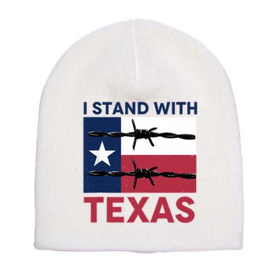 I Stand With Texas Short Acrylic Beanie