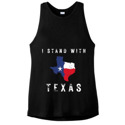 I Stand With Texas Ladies PosiCharge Tri-Blend Wicking Tank