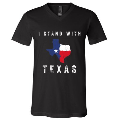 I Stand With Texas V-Neck T-Shirt