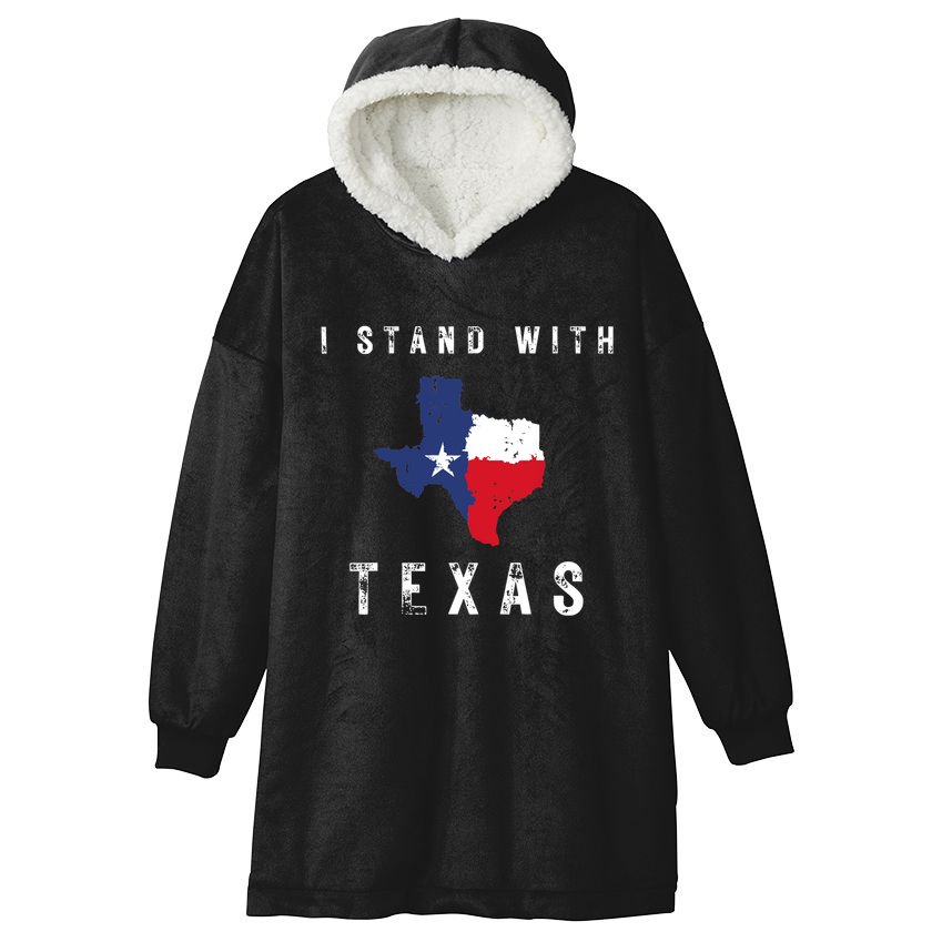 I Stand With Texas Hooded Wearable Blanket