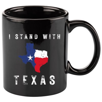 I Stand With Texas 11oz C Handle Ceramic Mug