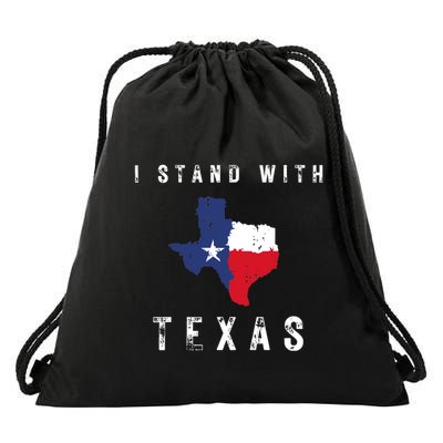 I Stand With Texas Drawstring Bag