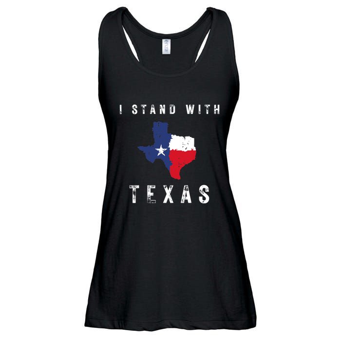 I Stand With Texas Ladies Essential Flowy Tank