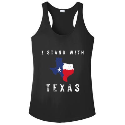 I Stand With Texas Ladies PosiCharge Competitor Racerback Tank