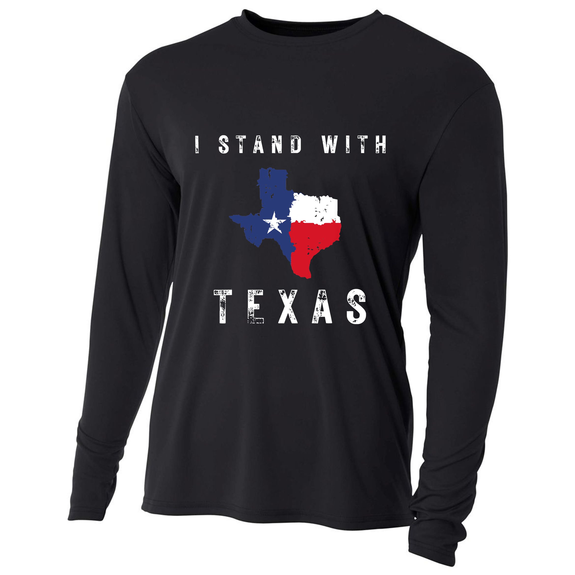 I Stand With Texas Cooling Performance Long Sleeve Crew