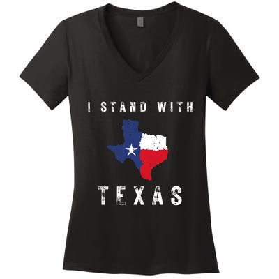 I Stand With Texas Women's V-Neck T-Shirt