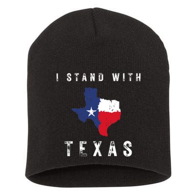 I Stand With Texas Short Acrylic Beanie