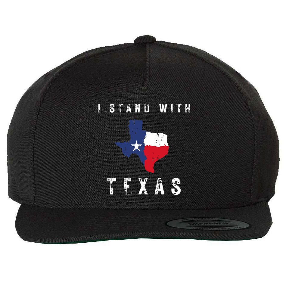 I Stand With Texas Wool Snapback Cap