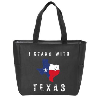 I Stand With Texas Zip Tote Bag