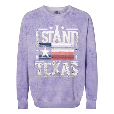 I Stand With Texas Scotus Colorblast Crewneck Sweatshirt