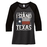 I Stand With Texas Scotus Women's Tri-Blend 3/4-Sleeve Raglan Shirt