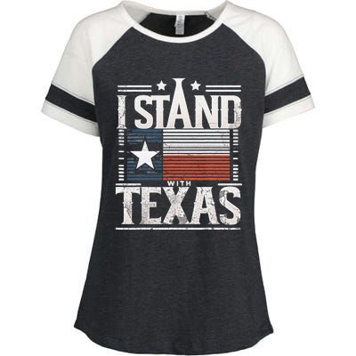 I Stand With Texas Scotus Enza Ladies Jersey Colorblock Tee