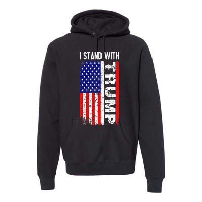 i stand with president trump pro trump supporter anti biden Premium Hoodie