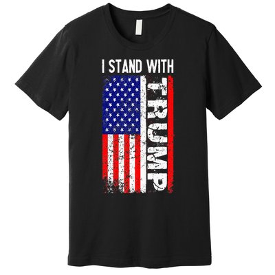 i stand with president trump pro trump supporter anti biden Premium T-Shirt