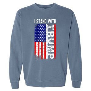 i stand with president trump pro trump supporter anti biden Garment-Dyed Sweatshirt